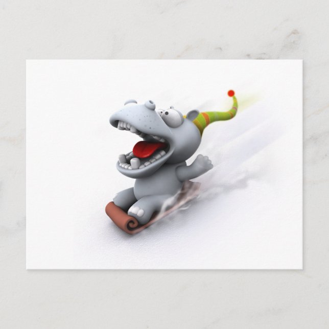 Hippopotamus Postcard (Front)