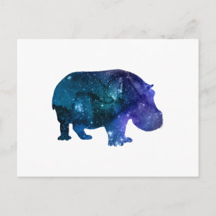 Hippopotamus Silhouette Postcard