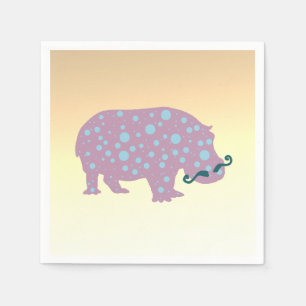 Hippopotamus Standard Cocktail Paper Napkins