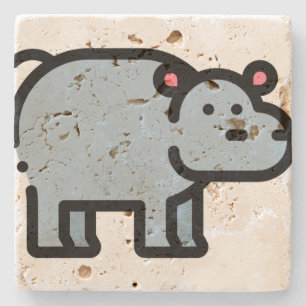 Hippopotamus Stone Coaster