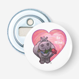 Hippopotamus Valentine's Day Bottle Opener