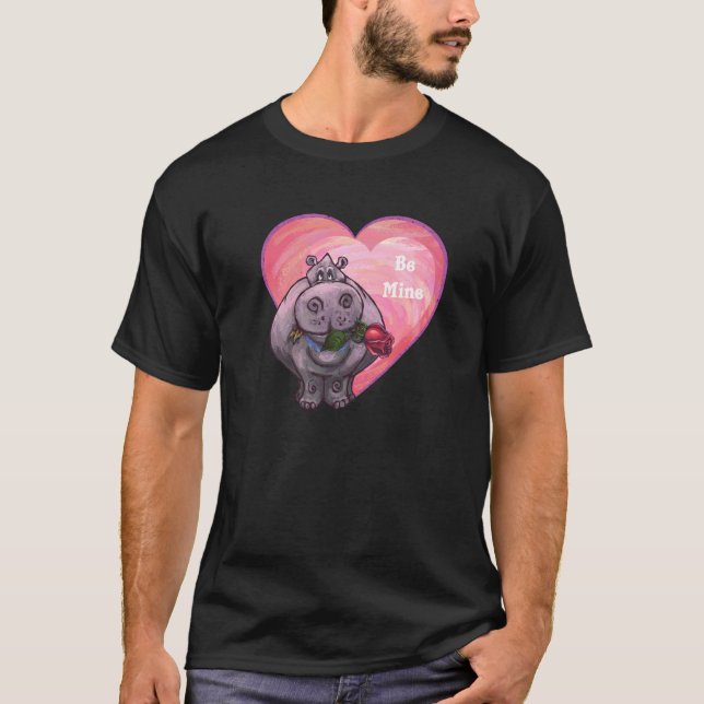 Hippopotamus Valentine's Day T-Shirt (Front)