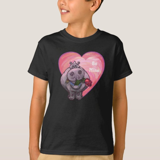 Hippopotamus Valentine's Day T-Shirt (Front)