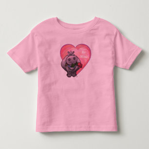 Hippopotamus Valentine's Day Toddler T-shirt