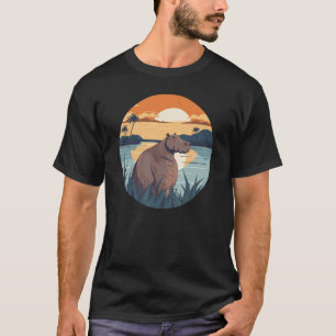 Hippopotamus Women s Cute Hippo Zoo Animal Safari T-Shirt