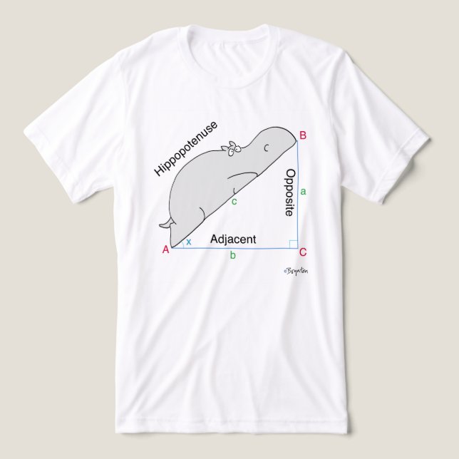 HIPPOPOTENUSE T-shirt by Sandra Boynton Tri-Blend Shirt (Design Front)