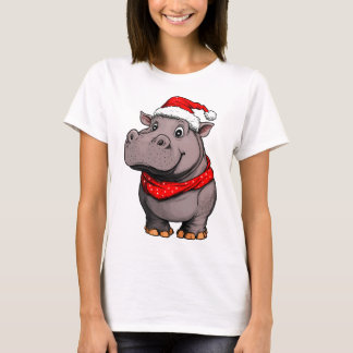 Hippos At Christmas / Santa Hippo T-Shirt