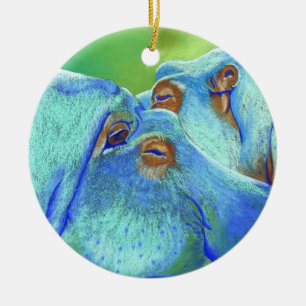 Hippos Ceramic Ornament