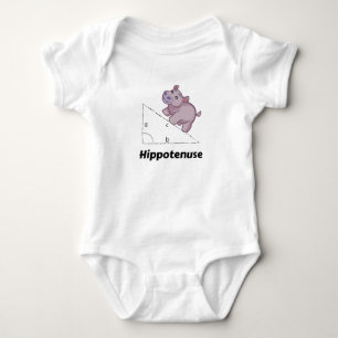 Hippotenuse Funny Math Baby Bodysuit