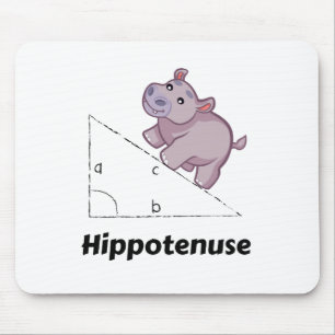Hippotenuse Funny Math Mouse Pad