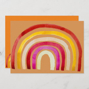 Hippy 60s arc-en-ciel rétro invitation à thème