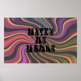 Hippy at Heart 60s Retro Poster