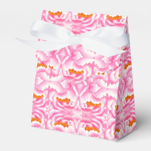 Hippy Chic Pink and Orange Tie-Dye  Favor Box (Front Side)
