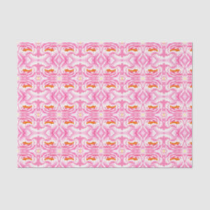 Hippy Chic Pink and Orange Tie-Dye Pattern Tissue Paper