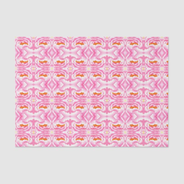 Hippy Chic Pink and Orange Tie-Dye Pattern  Tissue Paper (Front)