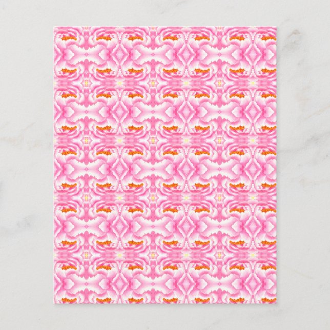 Hippy Chic Pink and Orange Tie-Dye Scrapbook Paper (Front)