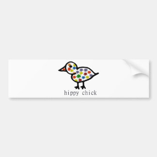 Hippy Chick Bumper Sticker