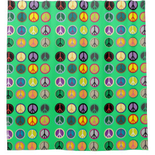 Hippy colourful peace sign retro 60s