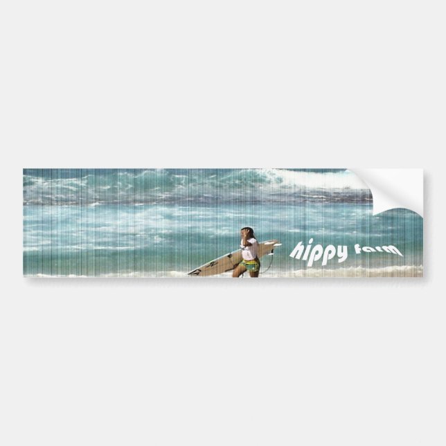 hippy farm bumper sticker (Front)