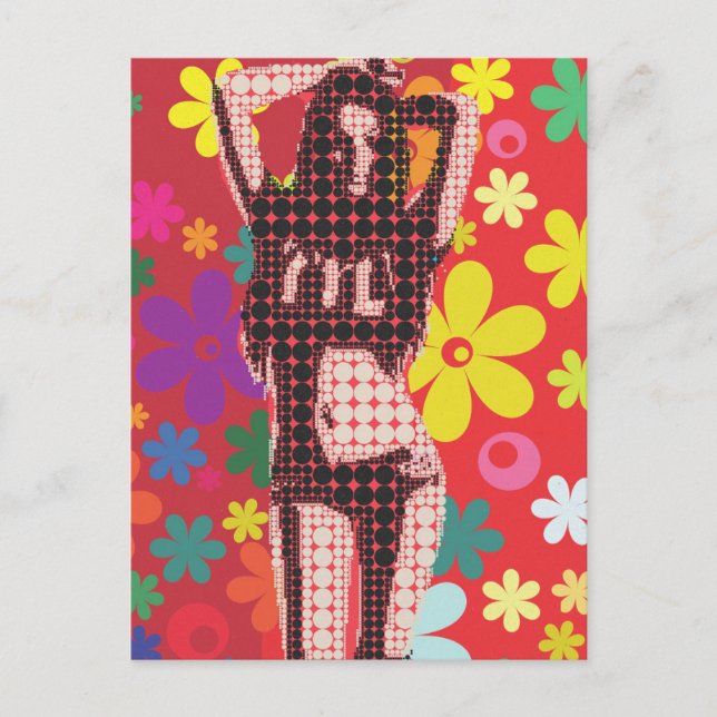 Hippy Flower child 60s theme Postcard (Front)