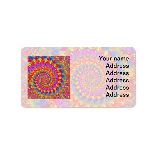 Hippy Fractal Pattern Pink Turquoise & Yellow
