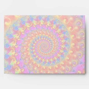 Hippy Fractal Pattern Pink Turquoise & Yellow Envelopes