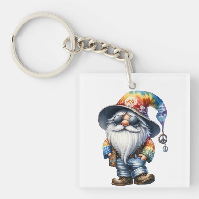 Hippy Gnome Keychain (Front)