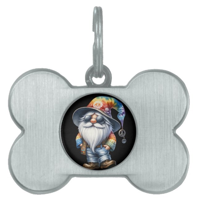 Hippy Gnome Pet ID Tag (Front)