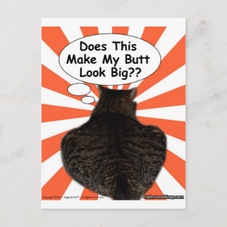 Hippy Kitty Does This Make My Butt Look Big?? Postcard