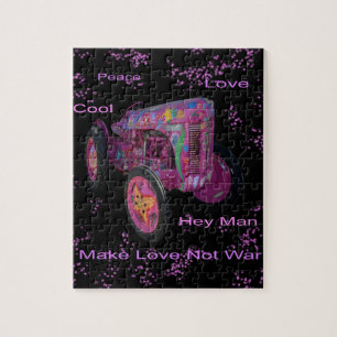Hippy Love Tractor, Jigsaw Puzzle