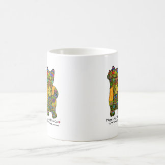 Hippy Lucky Black Cat Coffee Mug