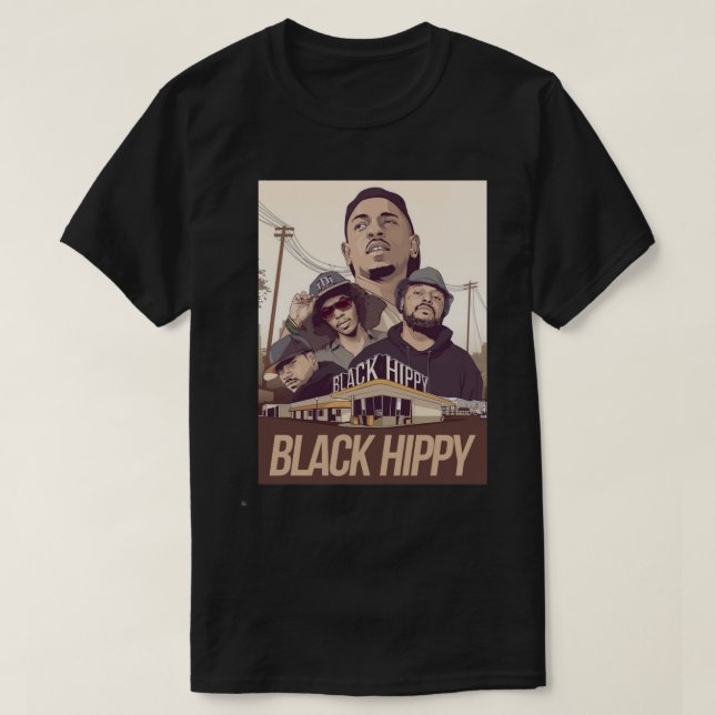 hippy noir - le rocher classique hip hop T-shirt (Design devant)
