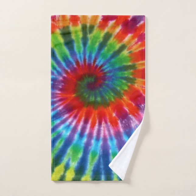 Hippy Peace Retro 60s Tie Dye Hand Towel (Hand Towel)