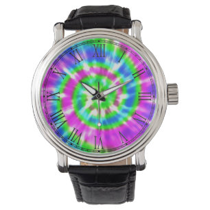 Hippy Peace Retro Tie Dye Colourful Boho Watch