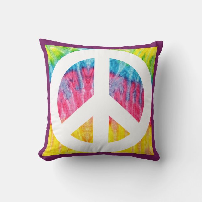 Hippy peace sign Cushion (Front)