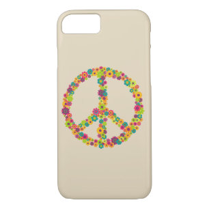 Hippy peace sign flowers Case-Mate iPhone case