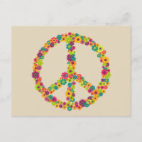 Hippy peace sign flowers