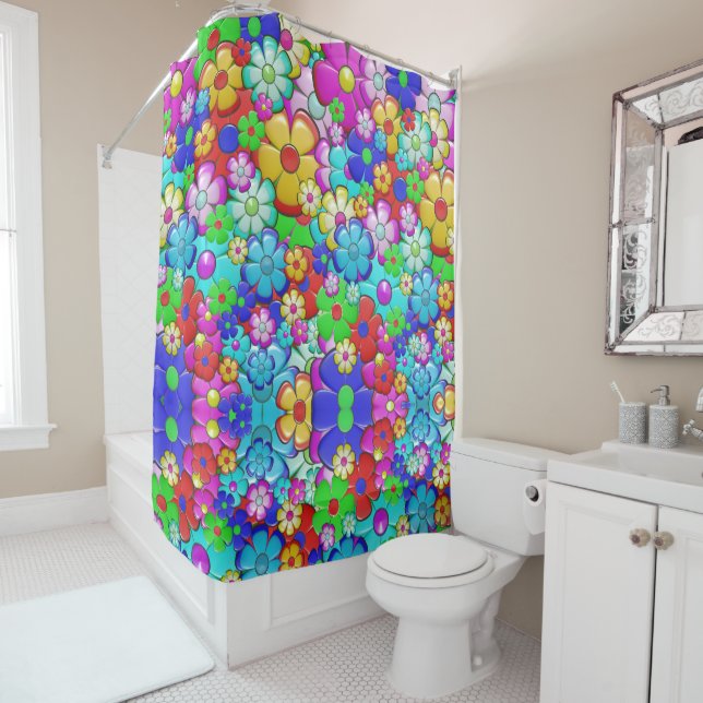 Hippy retro floral art (In Situ)