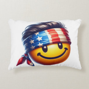Hippy Smiley Face Accent Pillow