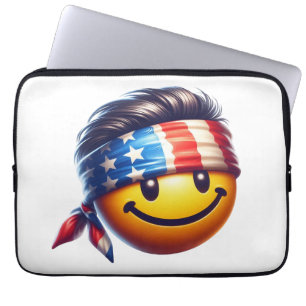 Hippy Smiley Face Laptop Sleeve
