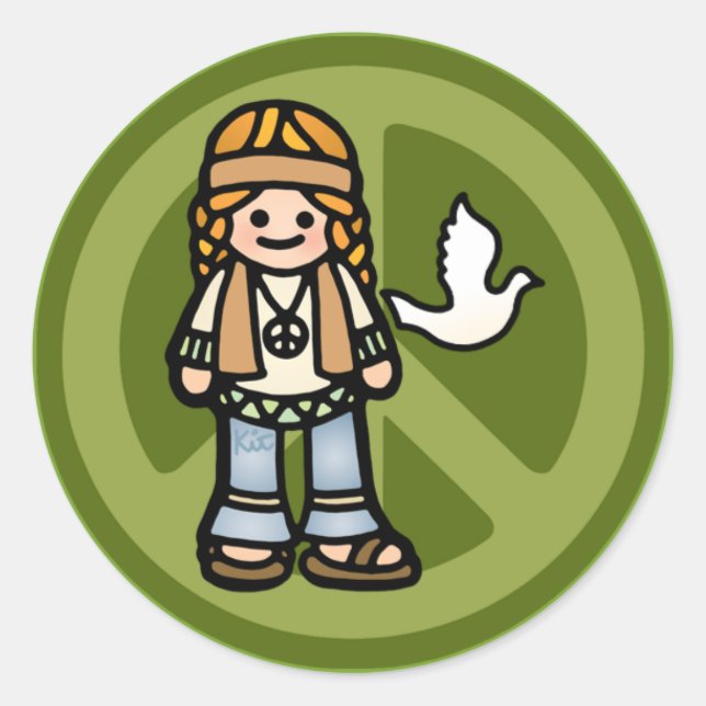 hippy stickers -- trippy. (Front)