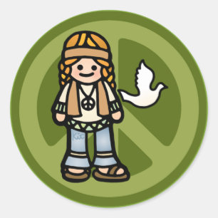 hippy stickers -- trippy.