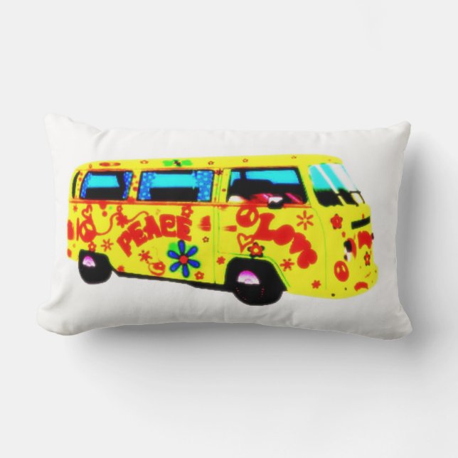Hippy Van Lumbar Pillow (Front)