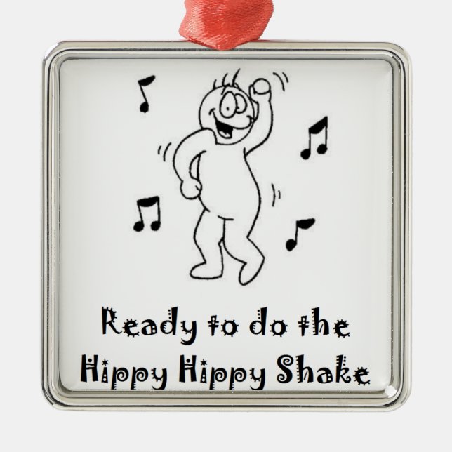 HippyShake Metal Ornament (Front)