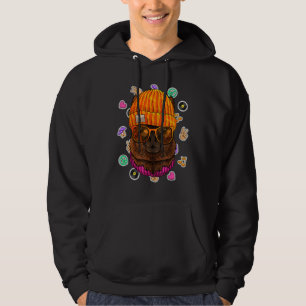 Hipster Alpaca Geek Nerd Glasses Animal Love Peace Hoodie