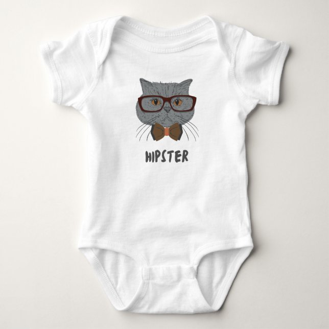 Hipster  baby bodysuit (Front)