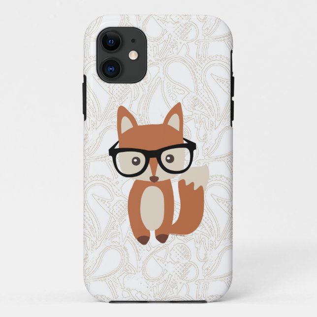 Hipster Baby Fox w/Glasses Case-Mate iPhone Case (Back)
