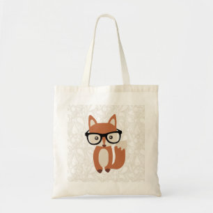 Hipster Baby Fox w/Glasses Tote Bag