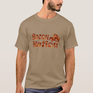 Hipster Bacon Nation Funny Bacon T-shirt Design
