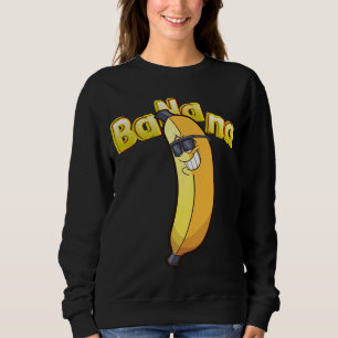 Hipster Banana Funny Vegan Fruit Lover Gift Sweatshirt